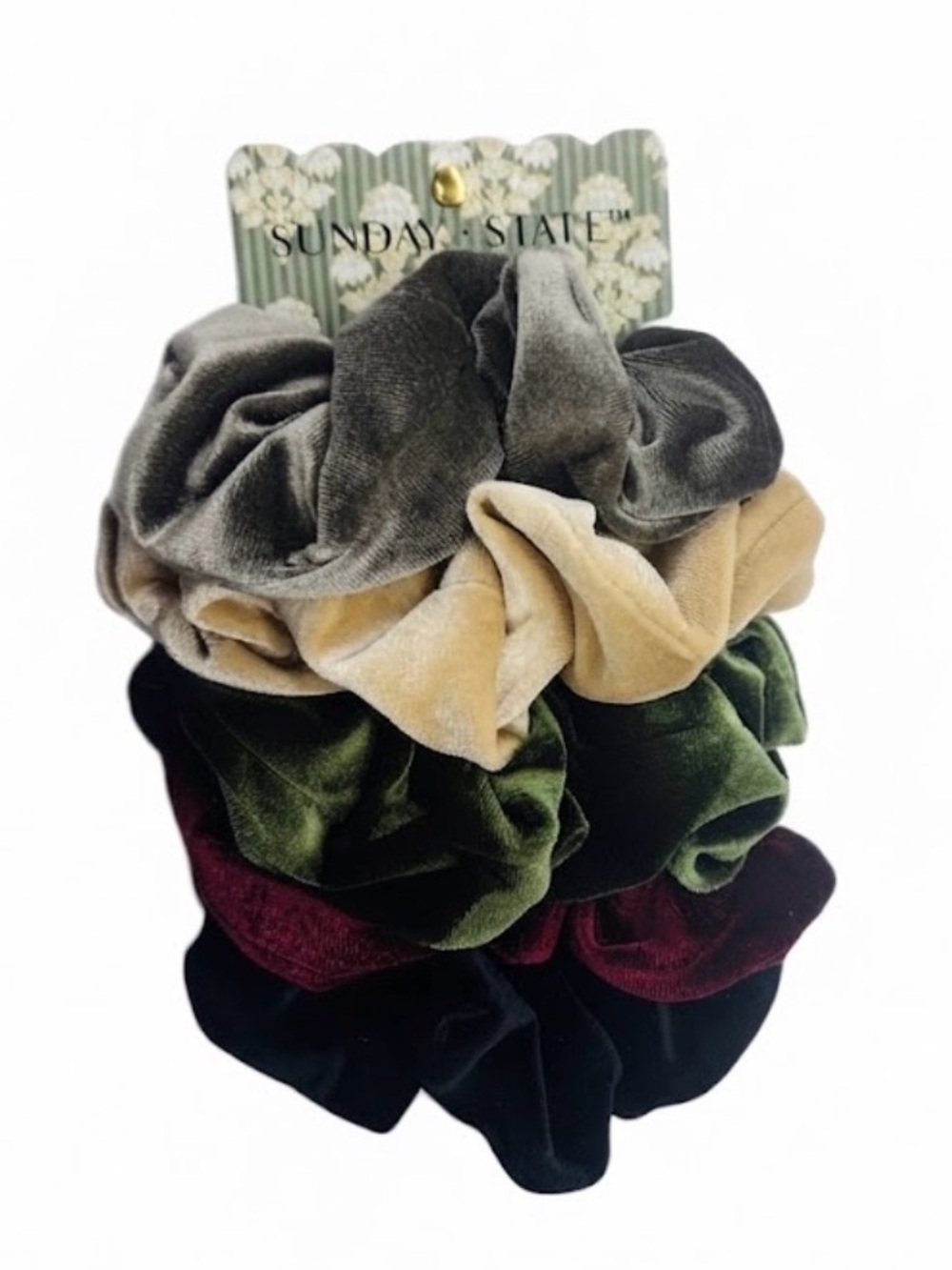NWT ⚜️♥️⚜️ Sunday State Set of 5 Scrunchies Fall Tones